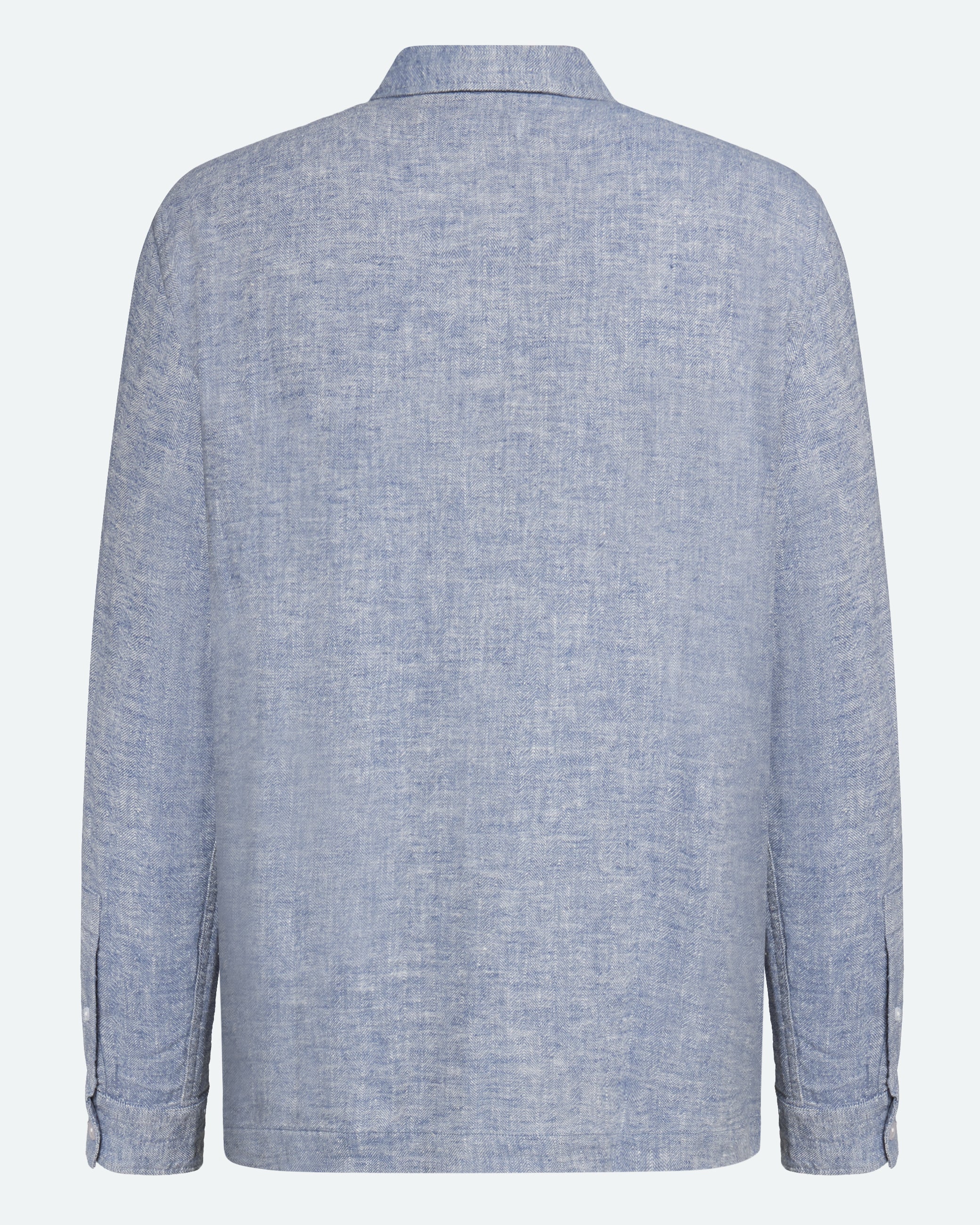minimum male Francis langærmet skjorte i hørblanding 4236 Long Sleeved Shirt 4105 Angel Falls