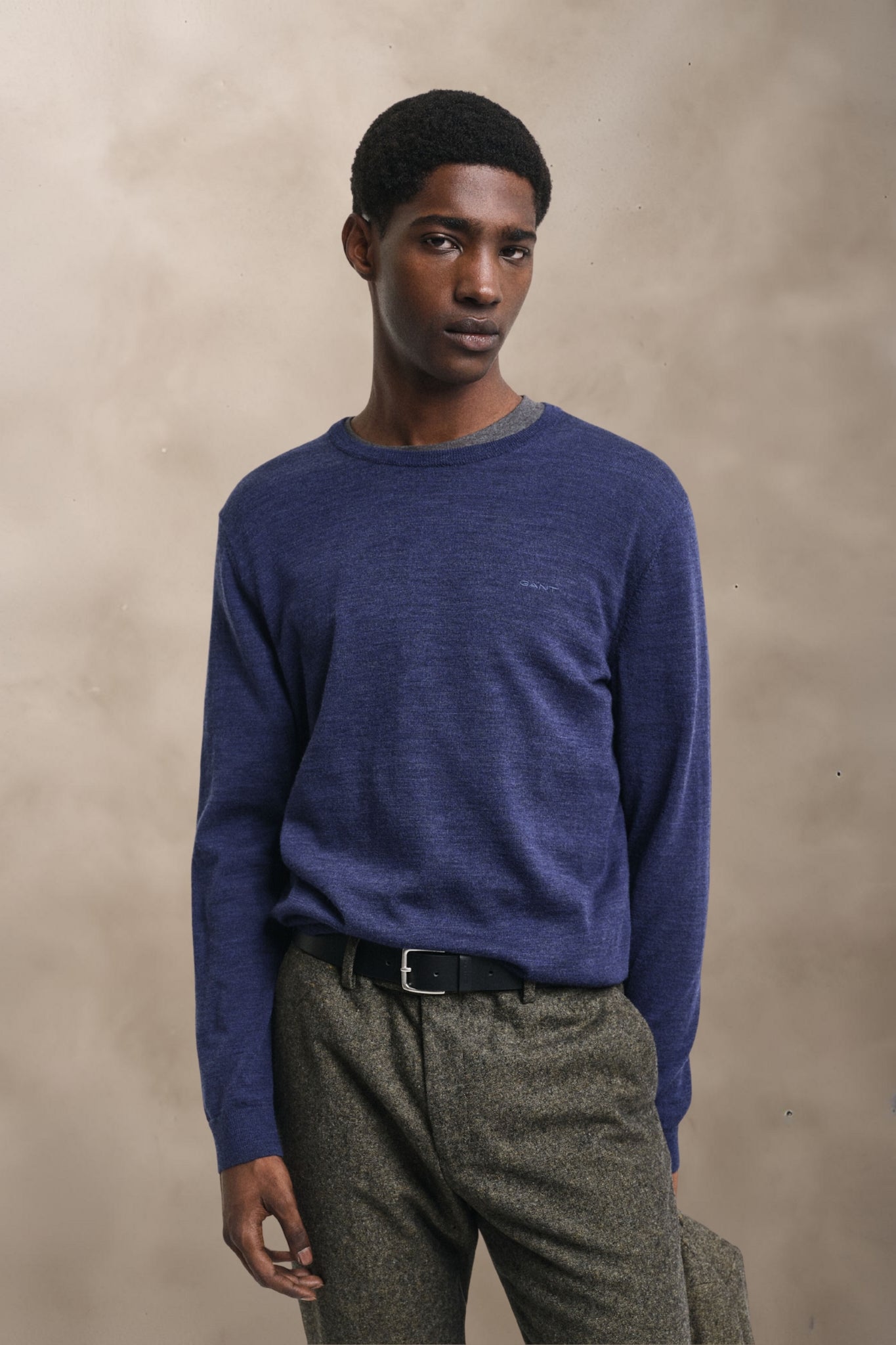 EXTRAFINE MERINO WOOL C-NECK - STRIK -  - Hr Ravn