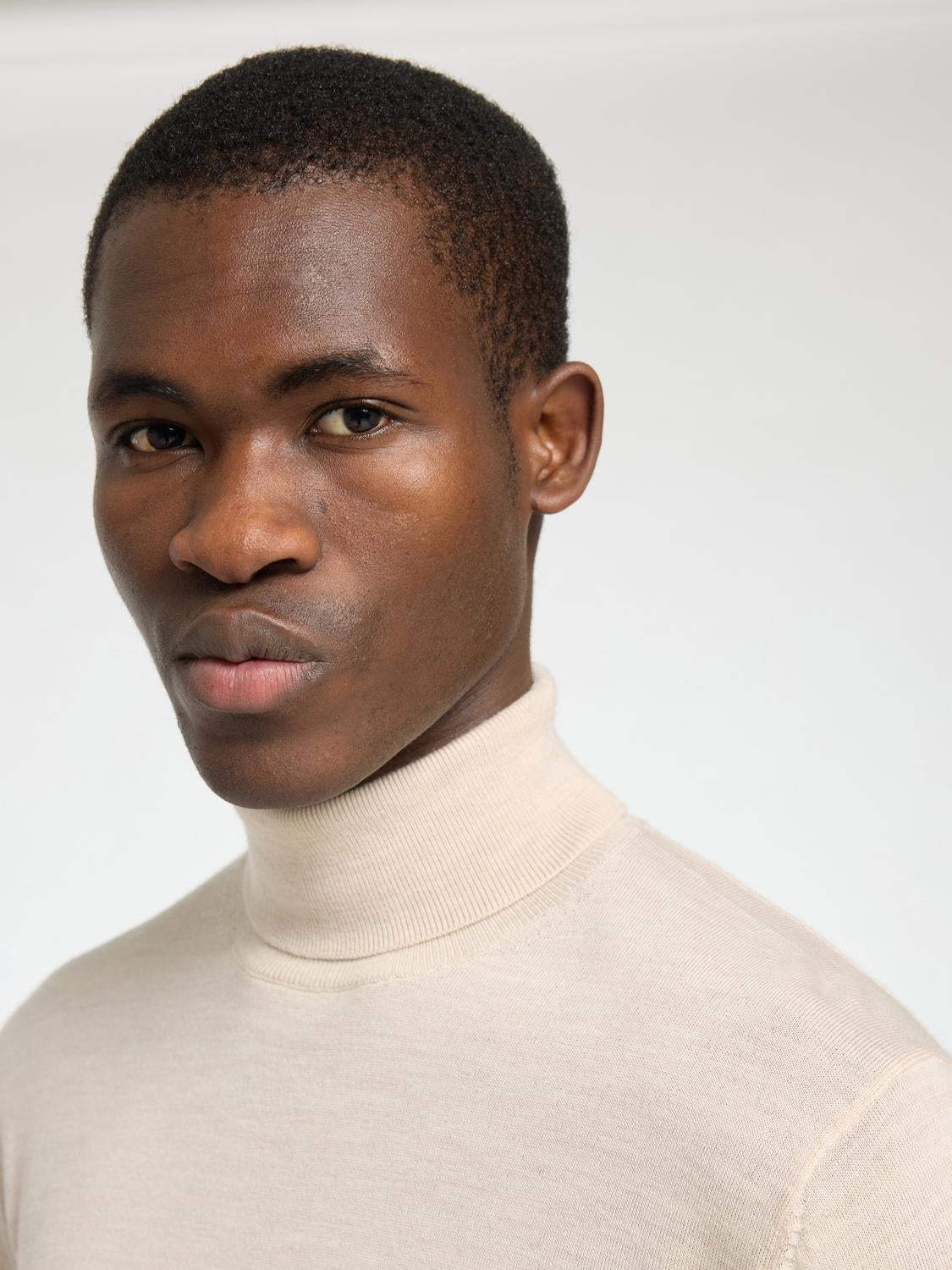 Pullovers - Slhtray Ls Knit Merino Roll Neck Noos -  - Hr Ravn
