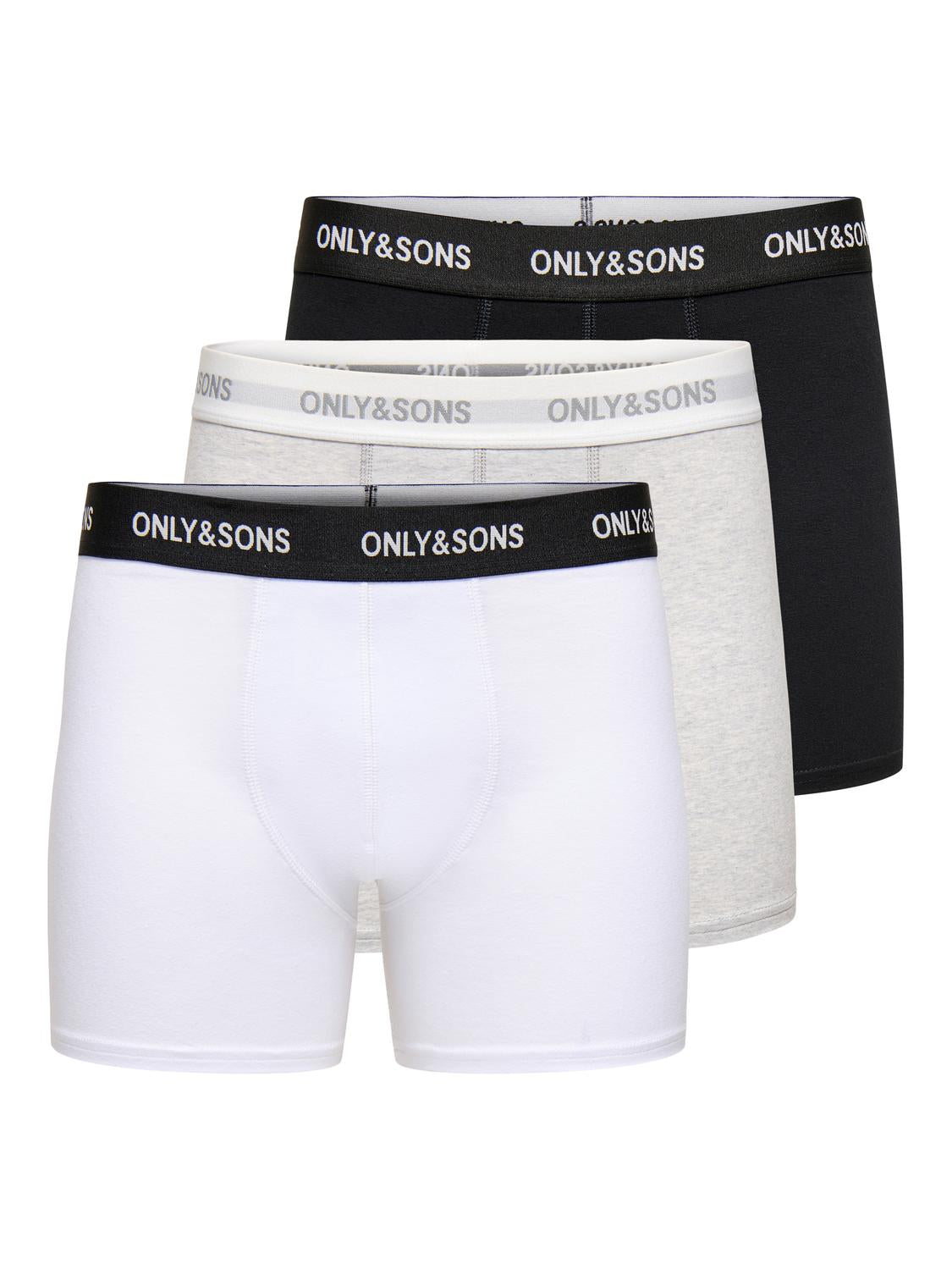 Trunks - Onsbasic Solid Boxer 3Pack Noos -  - Hr Ravn