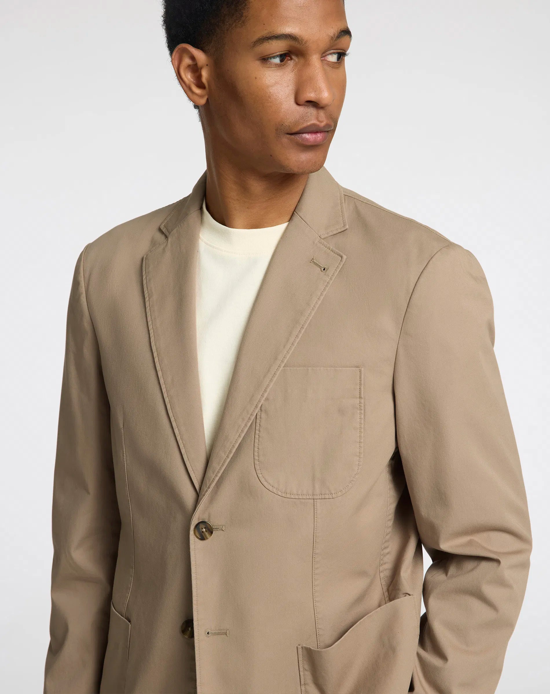 Sandfarvet Casual Blazer