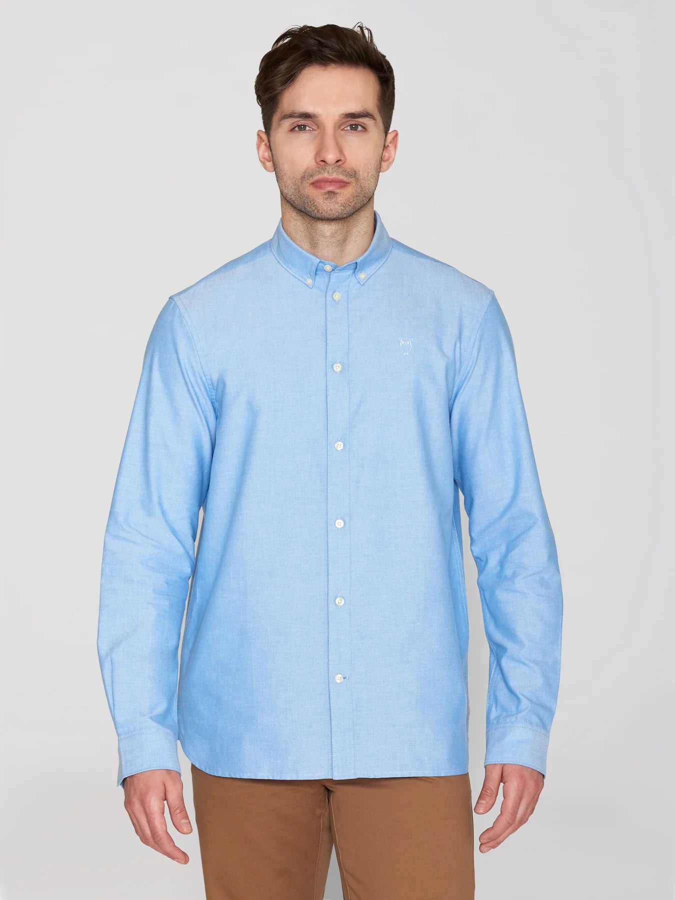 Harald Small Owl Oxford Regular Fit Shirt - GOTS/Vegan