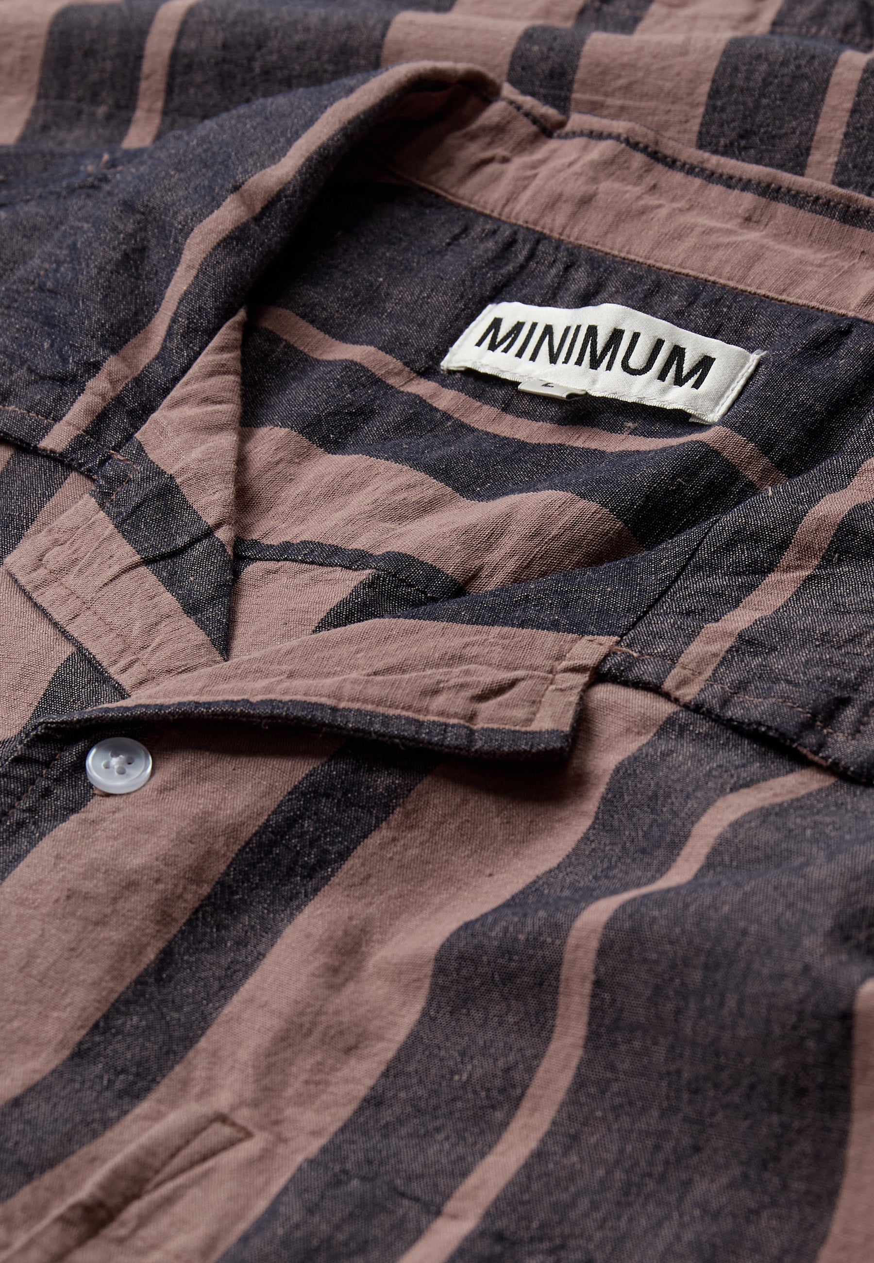 minimum male Hayden reg ss striped shirt 4577 Short Sleeved Shirt 1510 Antler