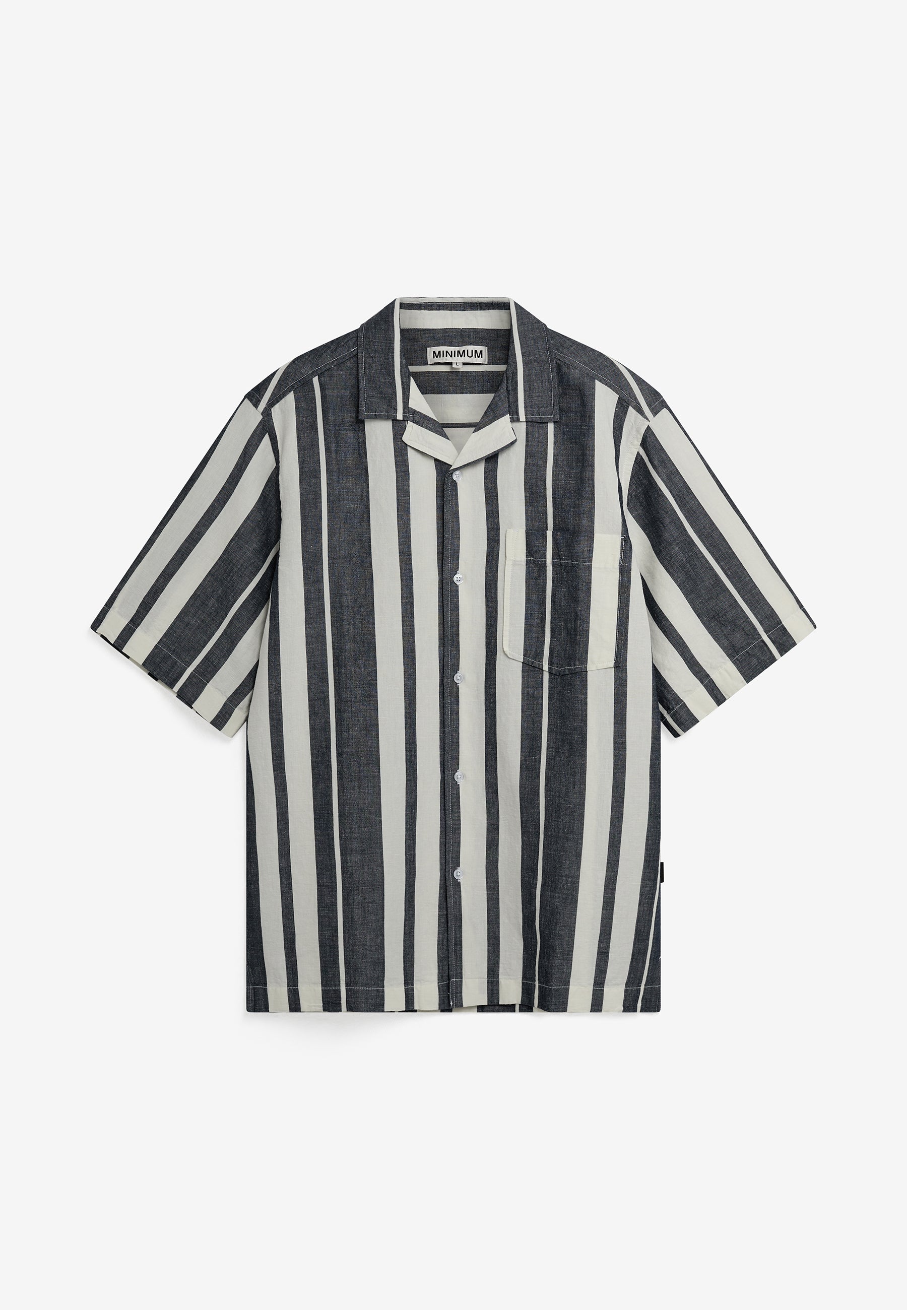 minimum male Hayden reg ss striped shirt 4577 Short Sleeved Shirt 3922 Sky Captain