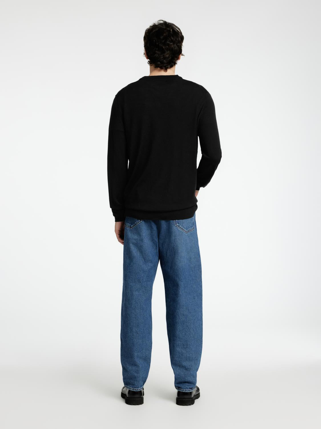 Slhtray Ls Knit Merino Crew Neck Noos