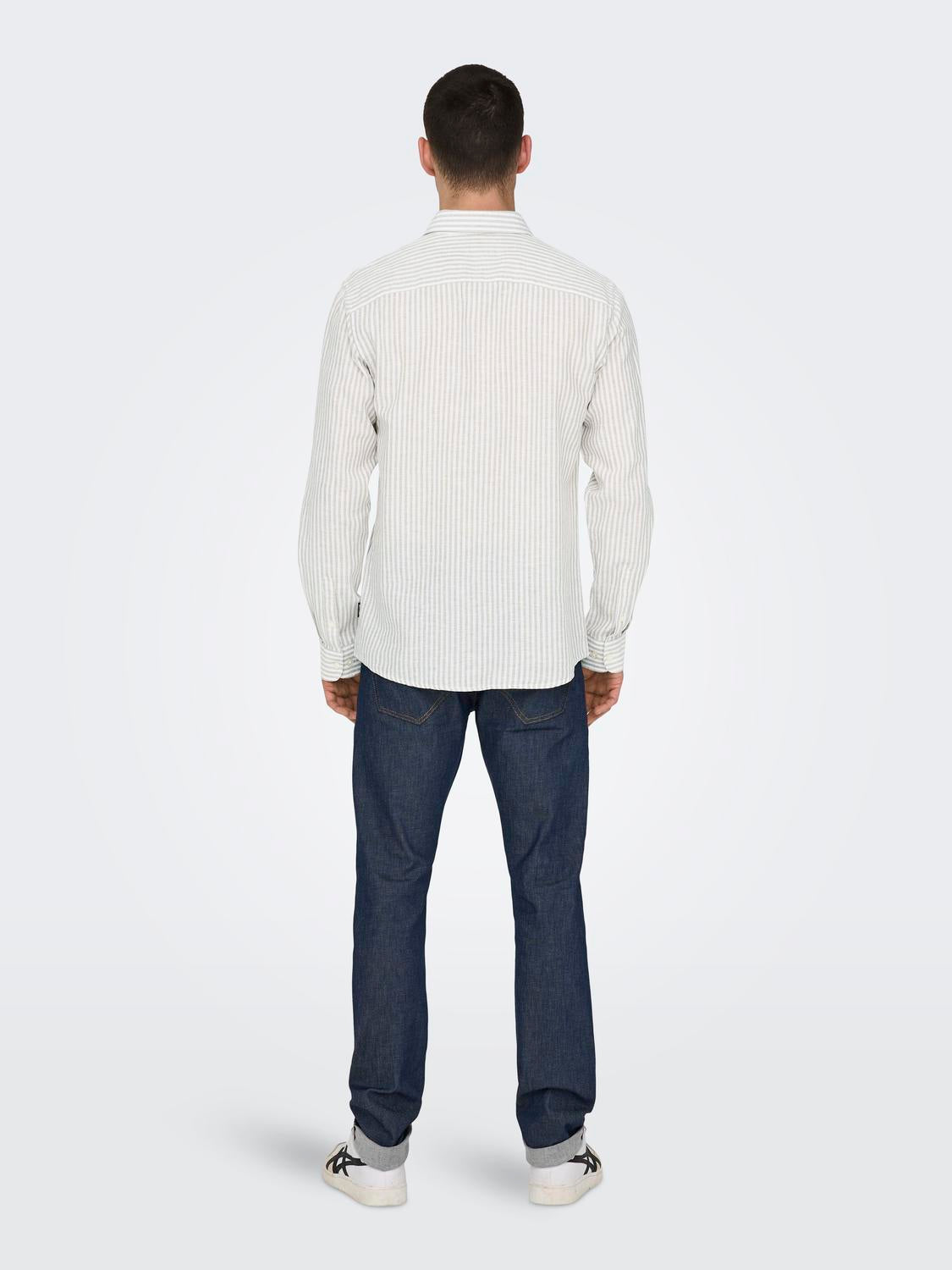 LANGE SKJORTER - Onscaiden Life Ls Str Linenblend660 Noos -  - Hr Ravn