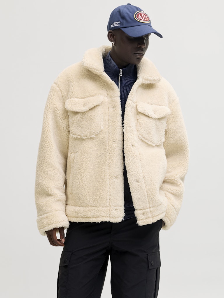 OVERTØJ - JCOFADE TEDDY TRUCKER JACKET STYD AW25 -  - Hr Ravn