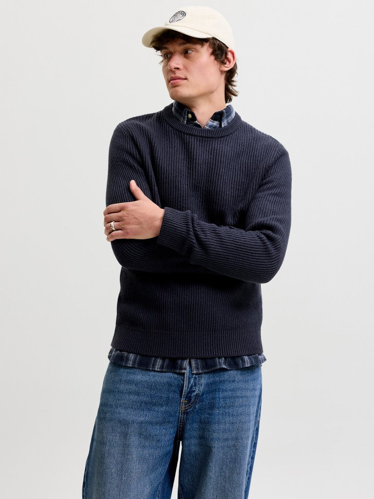 Jjpannel Knit Crew Neck AW26