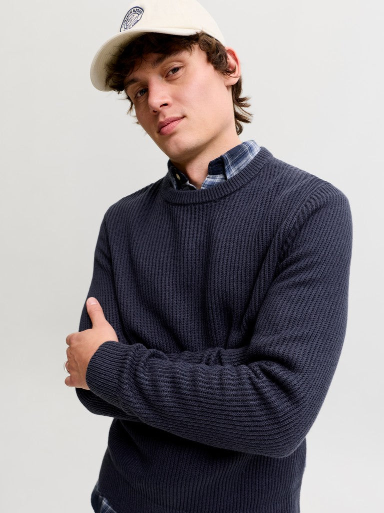 Jjpannel Knit Crew Neck AW26
