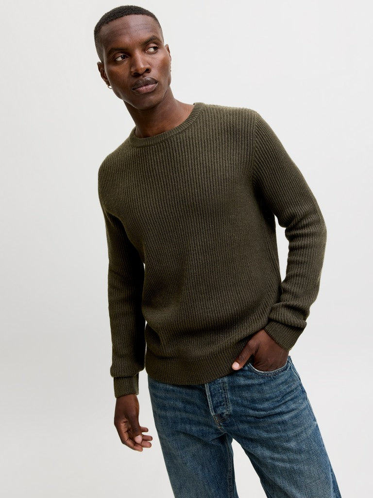Jjpannel Knit Crew Neck AW26
