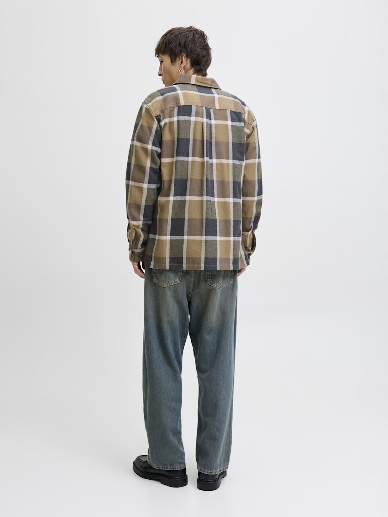 JPRRAYLE MELANGE CHECK L/S OVERSHIRT SN