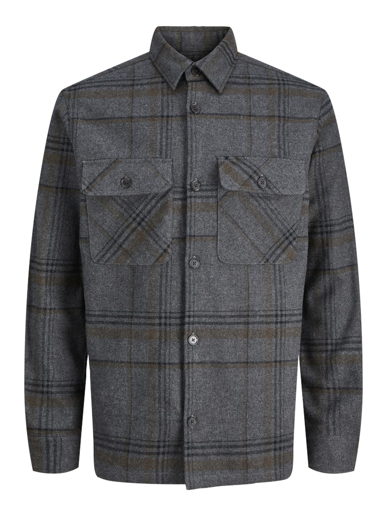 JPRRAYLE MELANGE CHECK L/S OVERSHIRT SN