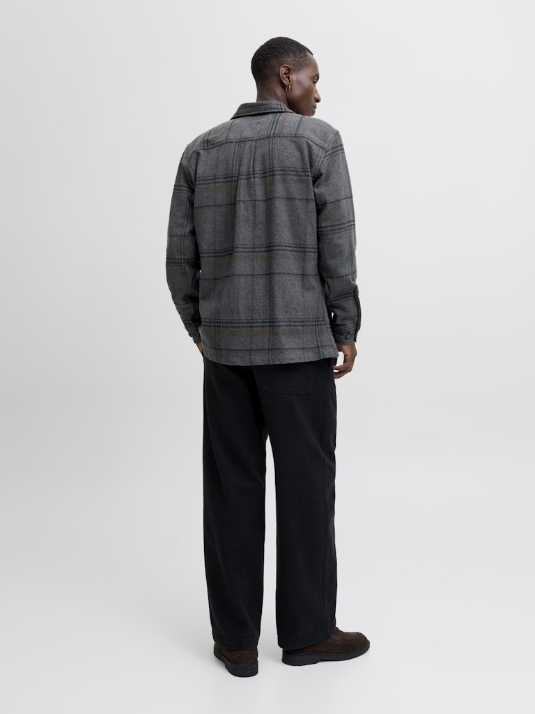 JPRRAYLE MELANGE CHECK L/S OVERSHIRT SN
