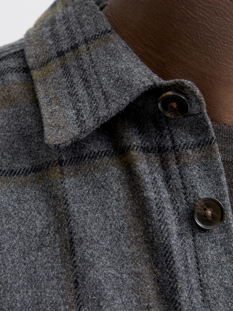 JPRRAYLE MELANGE CHECK L/S OVERSHIRT SN