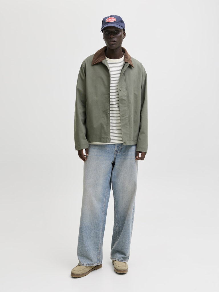 JJEDOVER STRIPED TEE SS CREW NECK SN