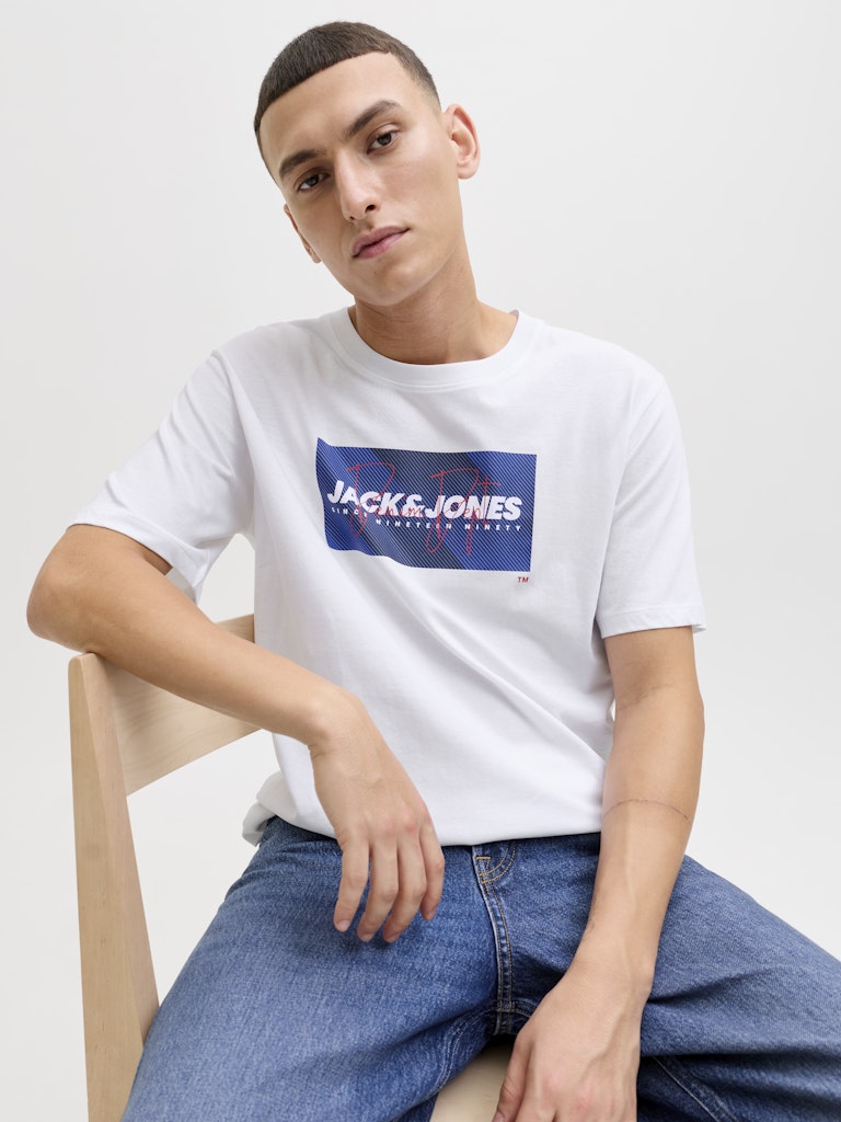 T-SHIRTS - JJCOLE PRINT TEE SS CREW NECK LN -  - Hr Ravn