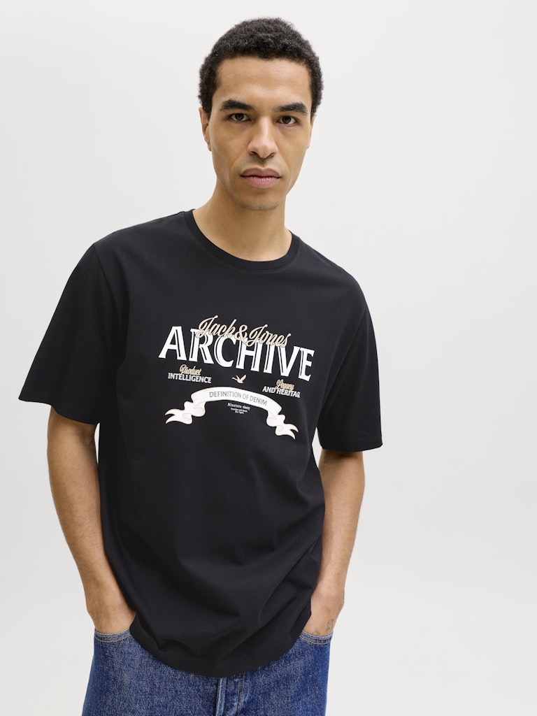 T-SHIRTS - JJEDOVER DENIM TEE SS O-NECK SN -  - Hr Ravn
