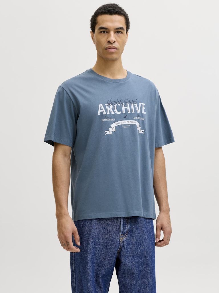 T-SHIRTS - JJEDOVER DENIM TEE SS O-NECK SN -  - Hr Ravn