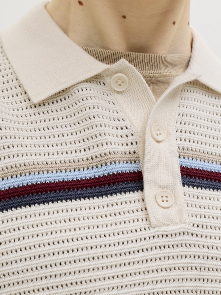 POLO SHIRTS - JORMAINE KNIT STRIPE POLO SN -  - Hr Ravn