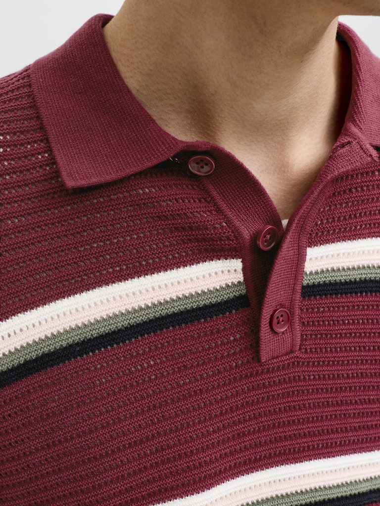 POLO SHIRTS - JORMAINE KNIT STRIPE POLO SN -  - Hr Ravn