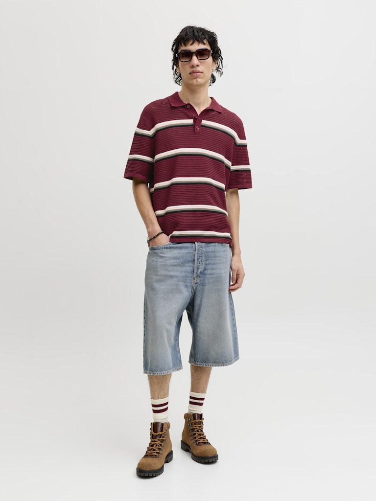POLO SHIRTS - JORMAINE KNIT STRIPE POLO SN -  - Hr Ravn