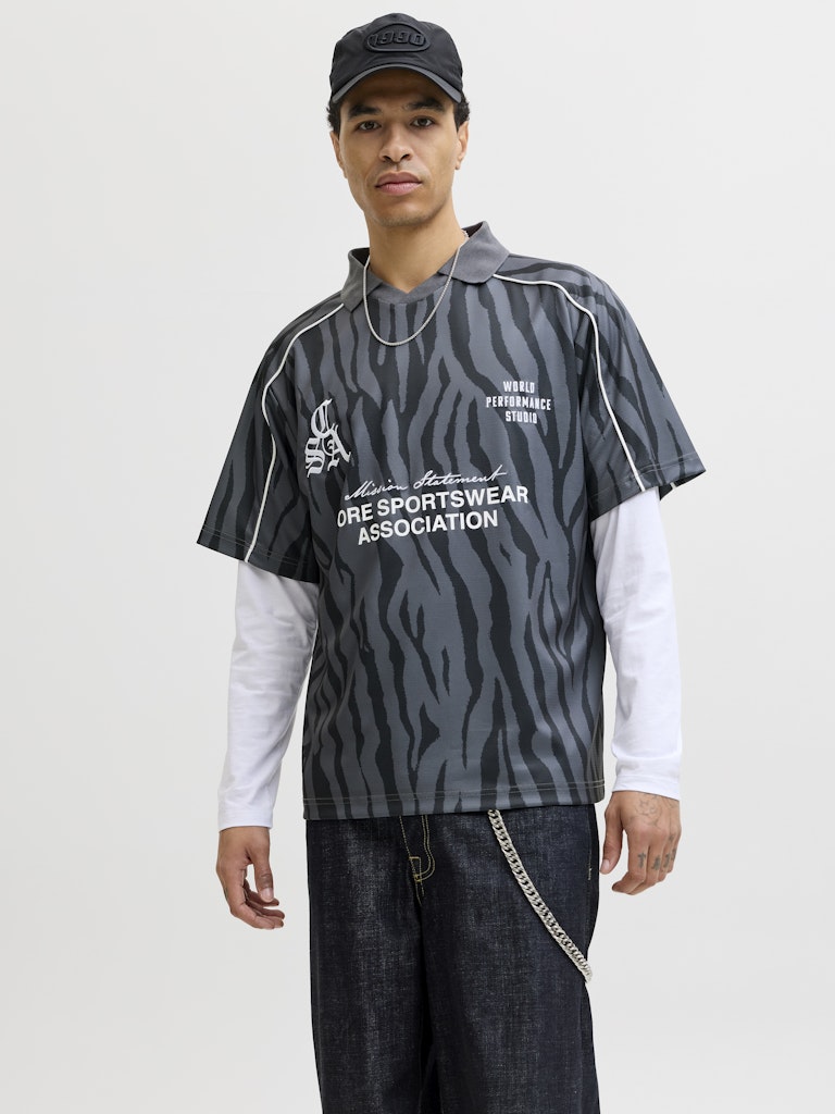 JCODUST PIPING FOOTBALL OPEN COLLAR SS