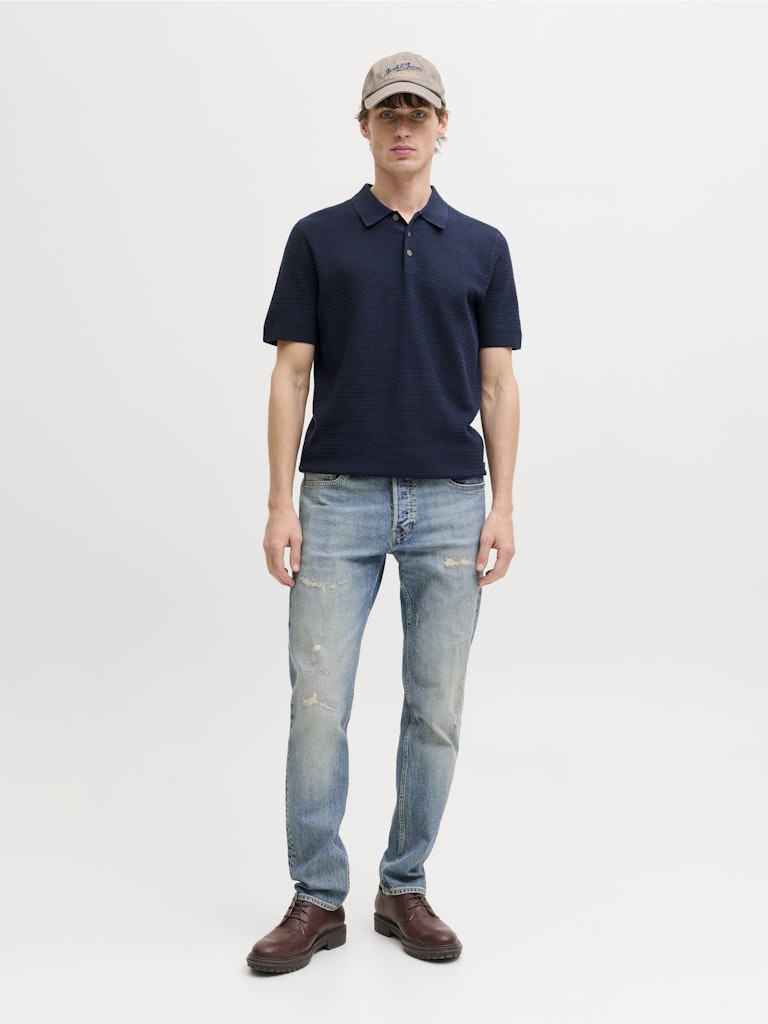 POLO SHIRTS - JPRBLURILEY KNIT POLO SS SN -  - Hr Ravn