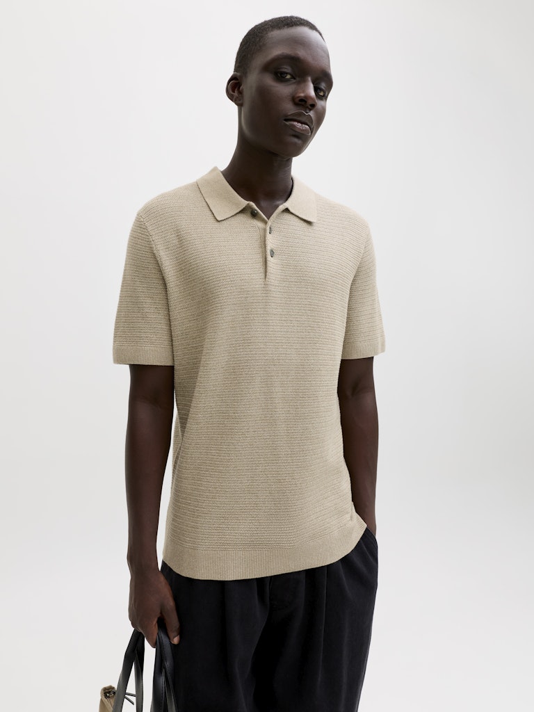 POLO SHIRTS - JPRBLURILEY KNIT POLO SS SN -  - Hr Ravn