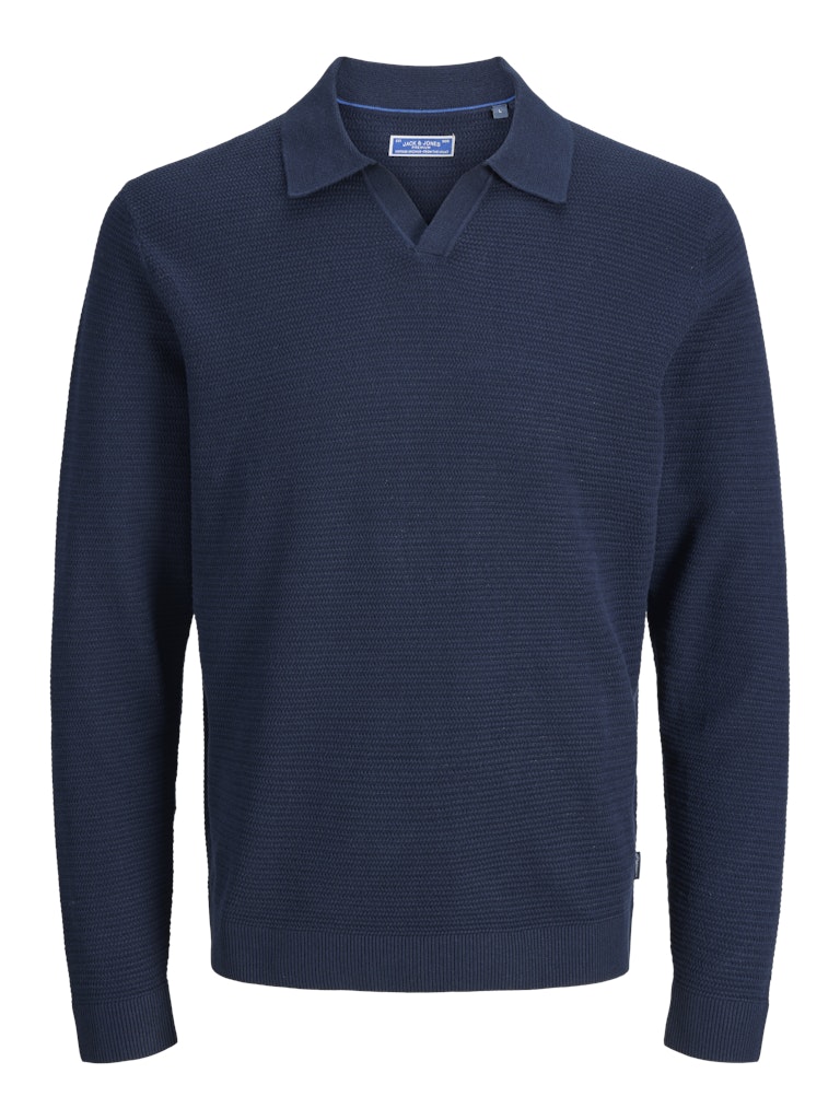 STRIK - JPRBLURILEY KNIT SPLIT NECK LS SN -  - Hr Ravn