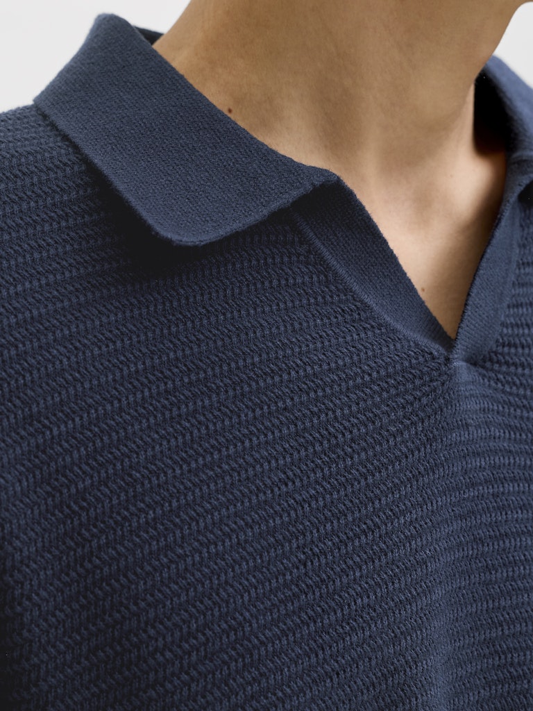 STRIK - JPRBLURILEY KNIT SPLIT NECK LS SN -  - Hr Ravn