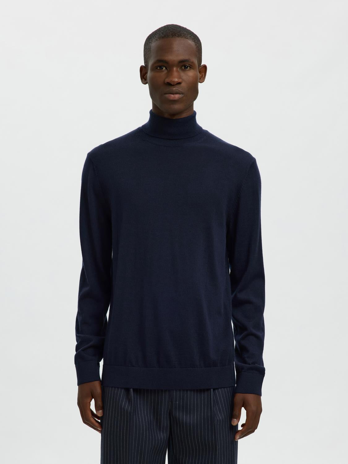 STRIK - Slhtray Ls Knit Merino Roll Neck Noos -  - Hr Ravn