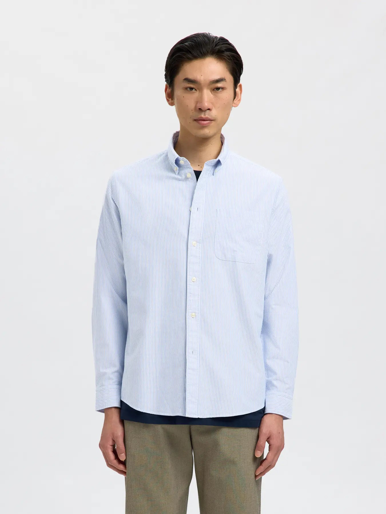 Slhregrick-Ox Shirt Ls Noos