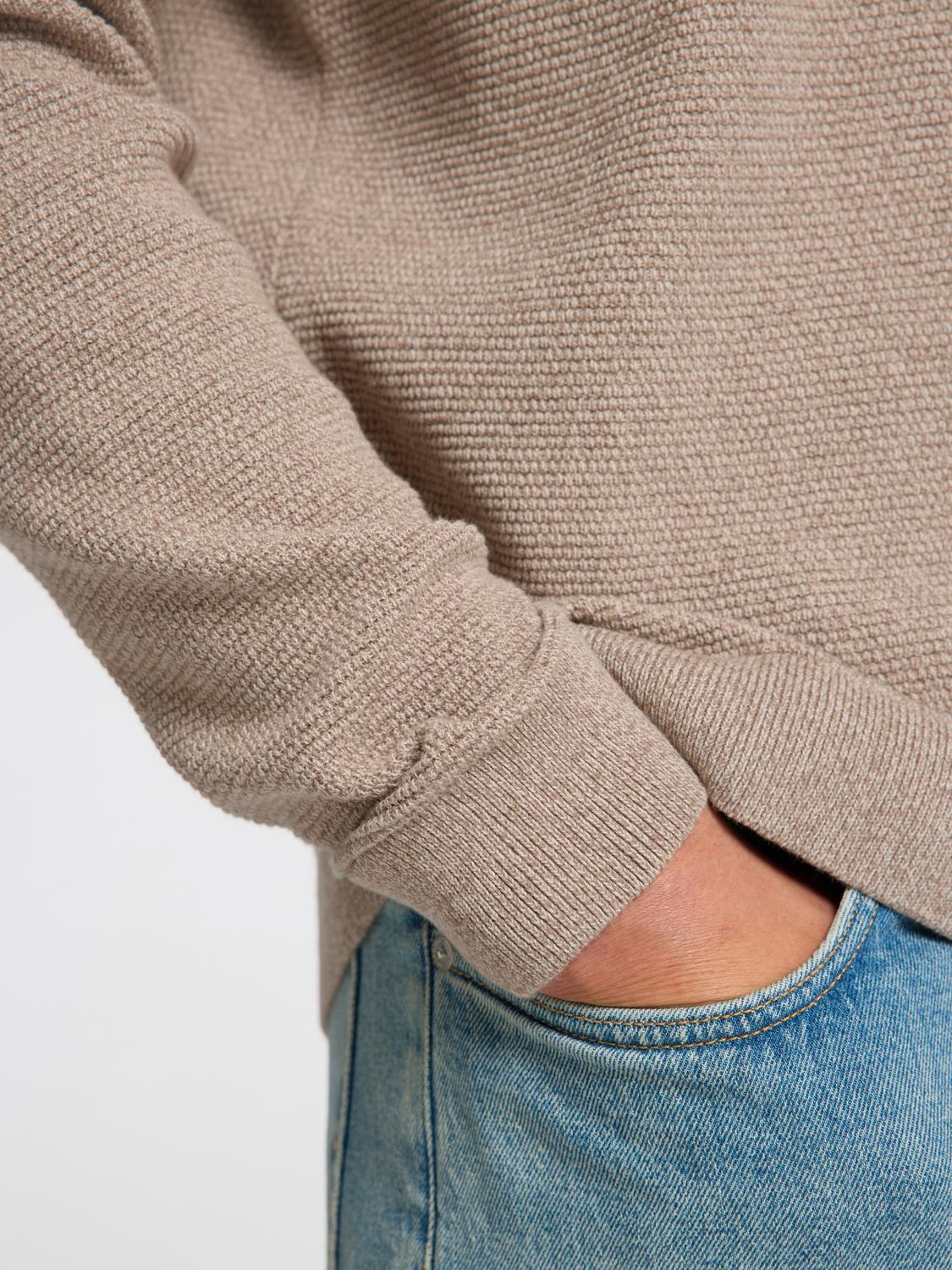 Pullovers - Slhross Ls Knit Structure Crew Neck Noos -  - Hr Ravn