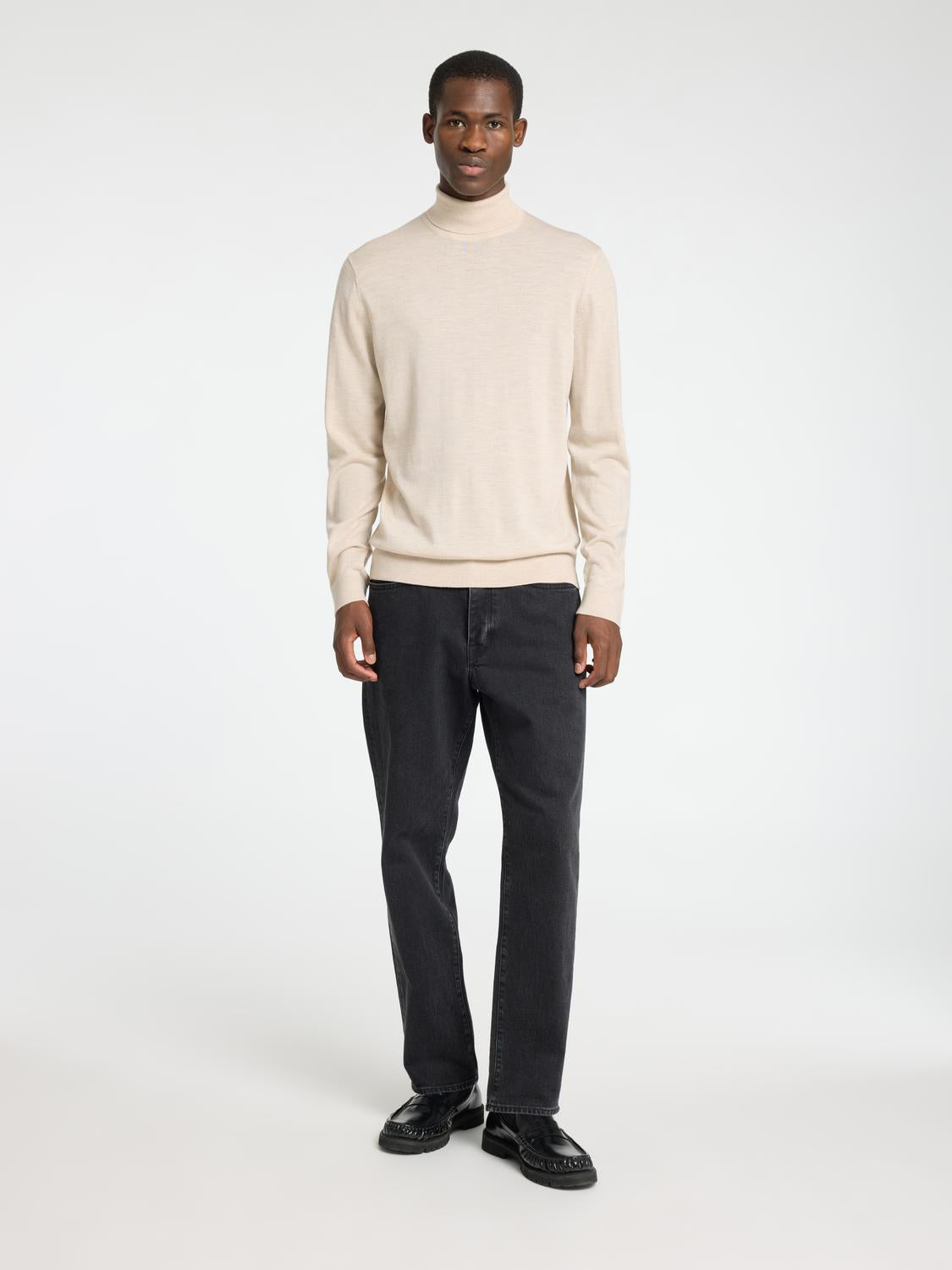 Pullovers - Slhtray Ls Knit Merino Roll Neck Noos -  - Hr Ravn