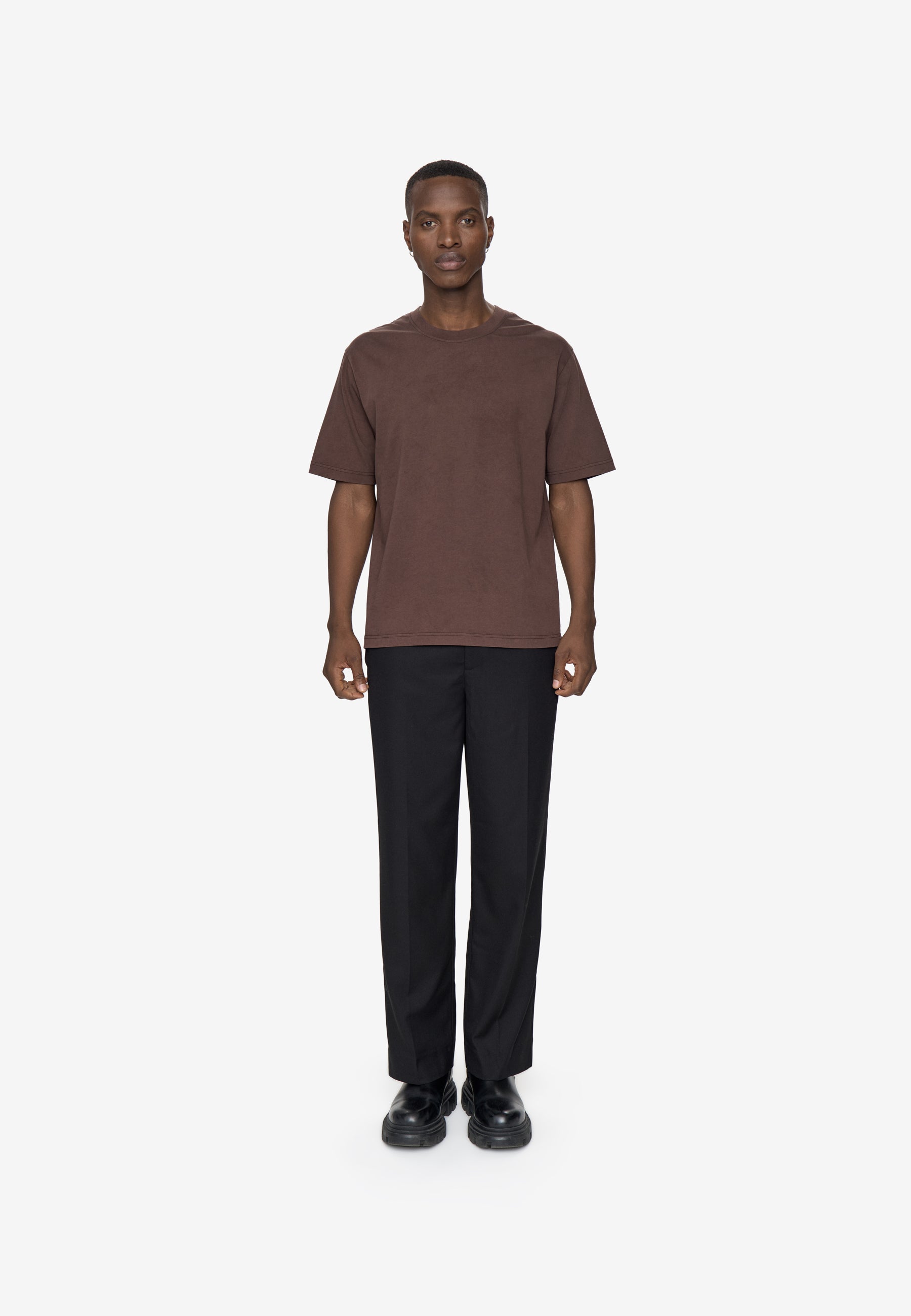 minimum male Lono kortærmet t-shirt 3412 Short Sleeved T-shirt 1914 Seal Brown