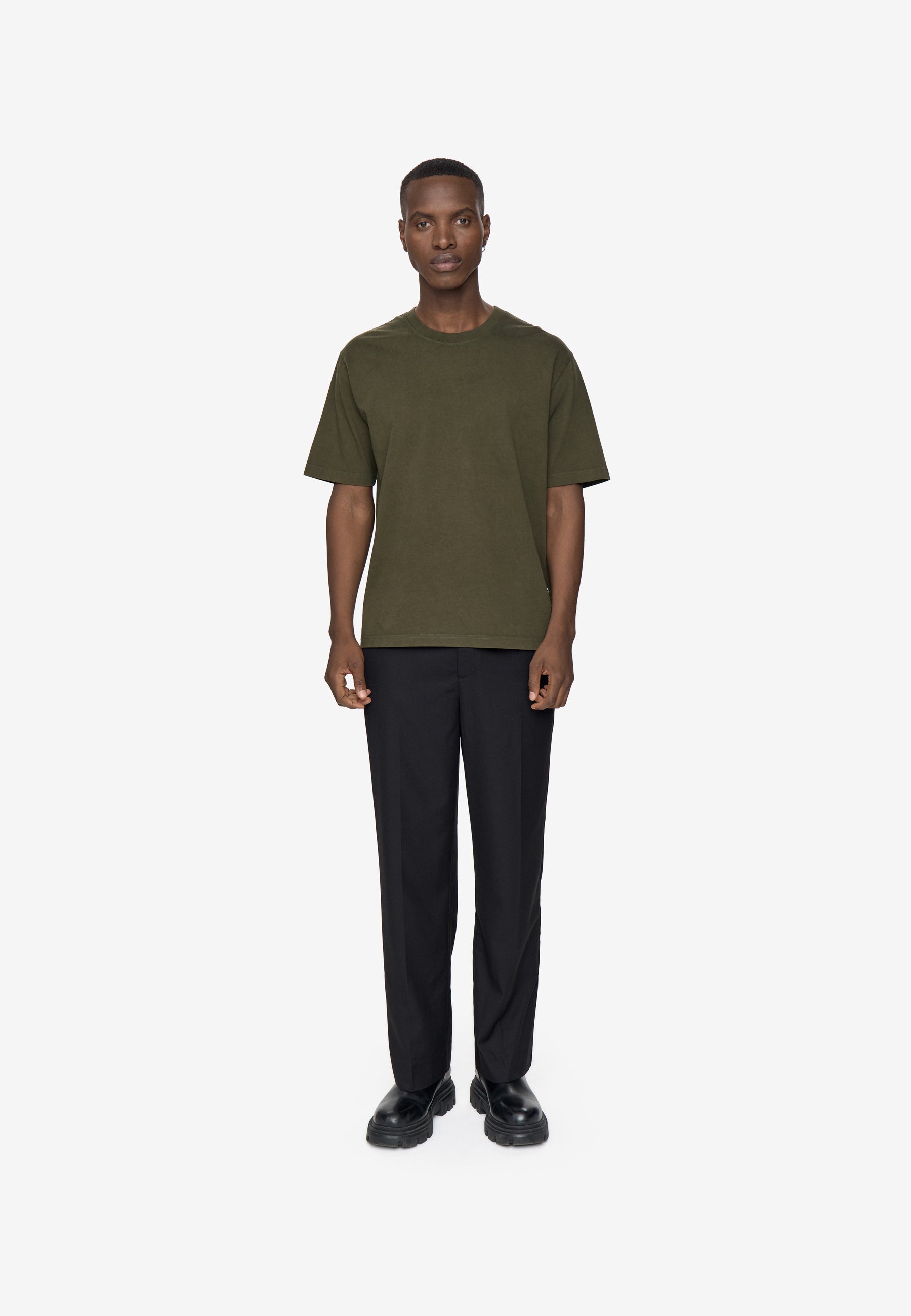 minimum male Lono kortærmet t-shirt 3412 Short Sleeved T-shirt 715 Rosin