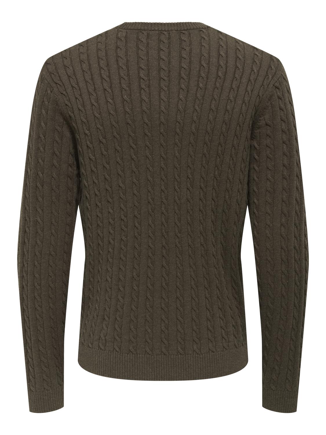 Pullovers - Onsloui Reg 12 Cabel Crew Knit Noos -  - Hr Ravn