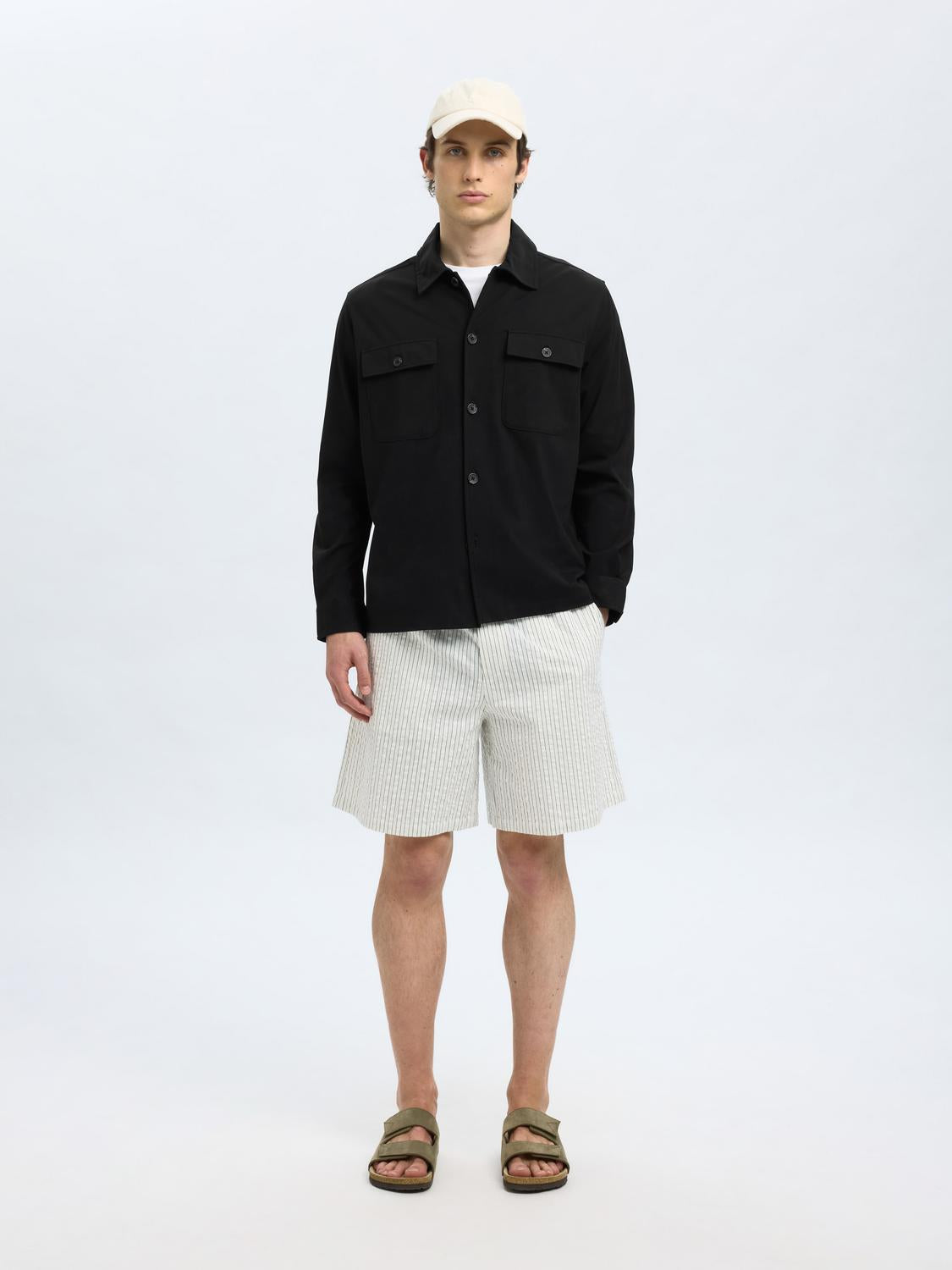 Shirts - Slhreg Lorent Bi-Stretch Overshirt Noos -  - Hr Ravn