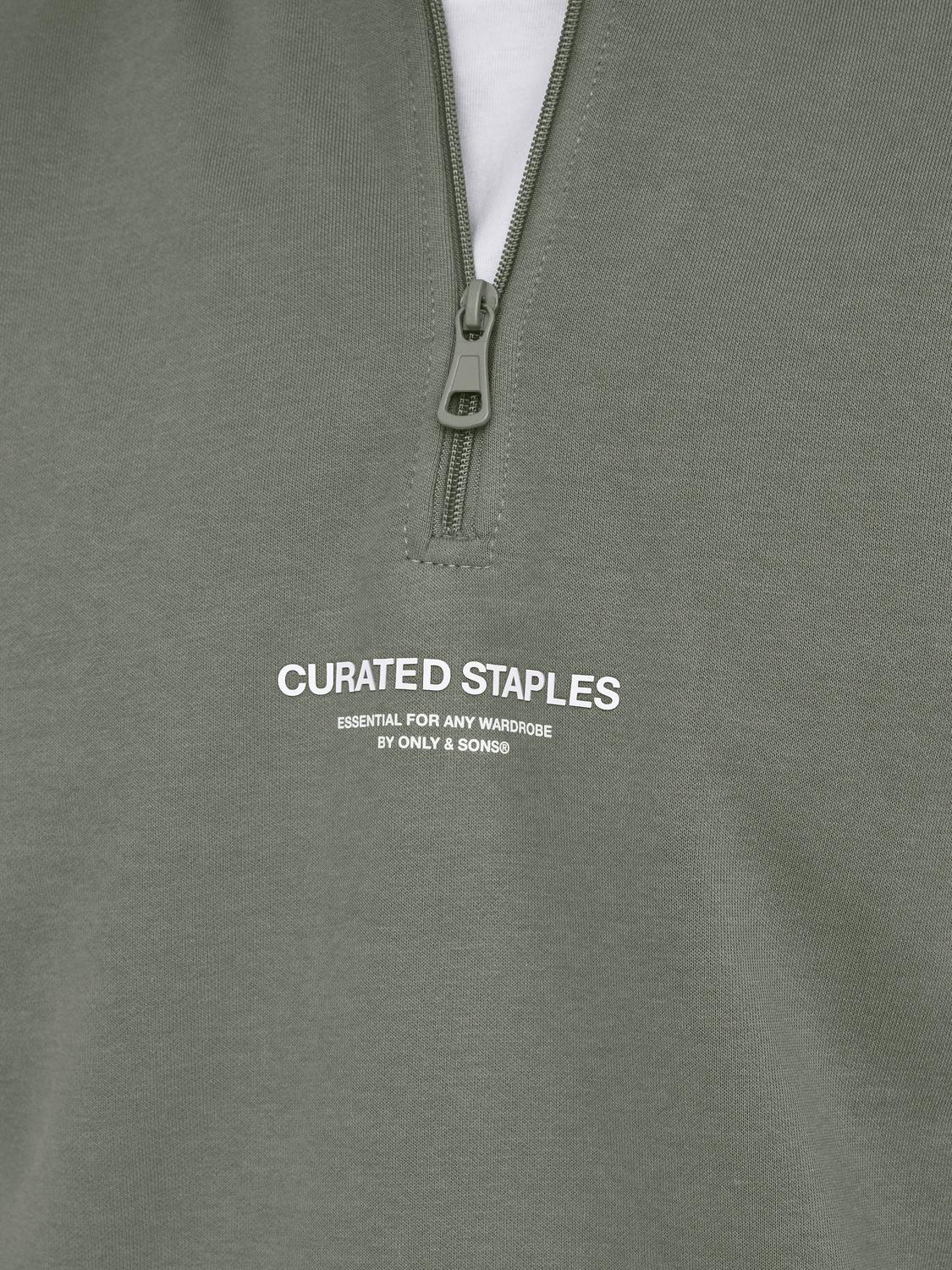 Onscurated Reg Half Zip Sweat Noos