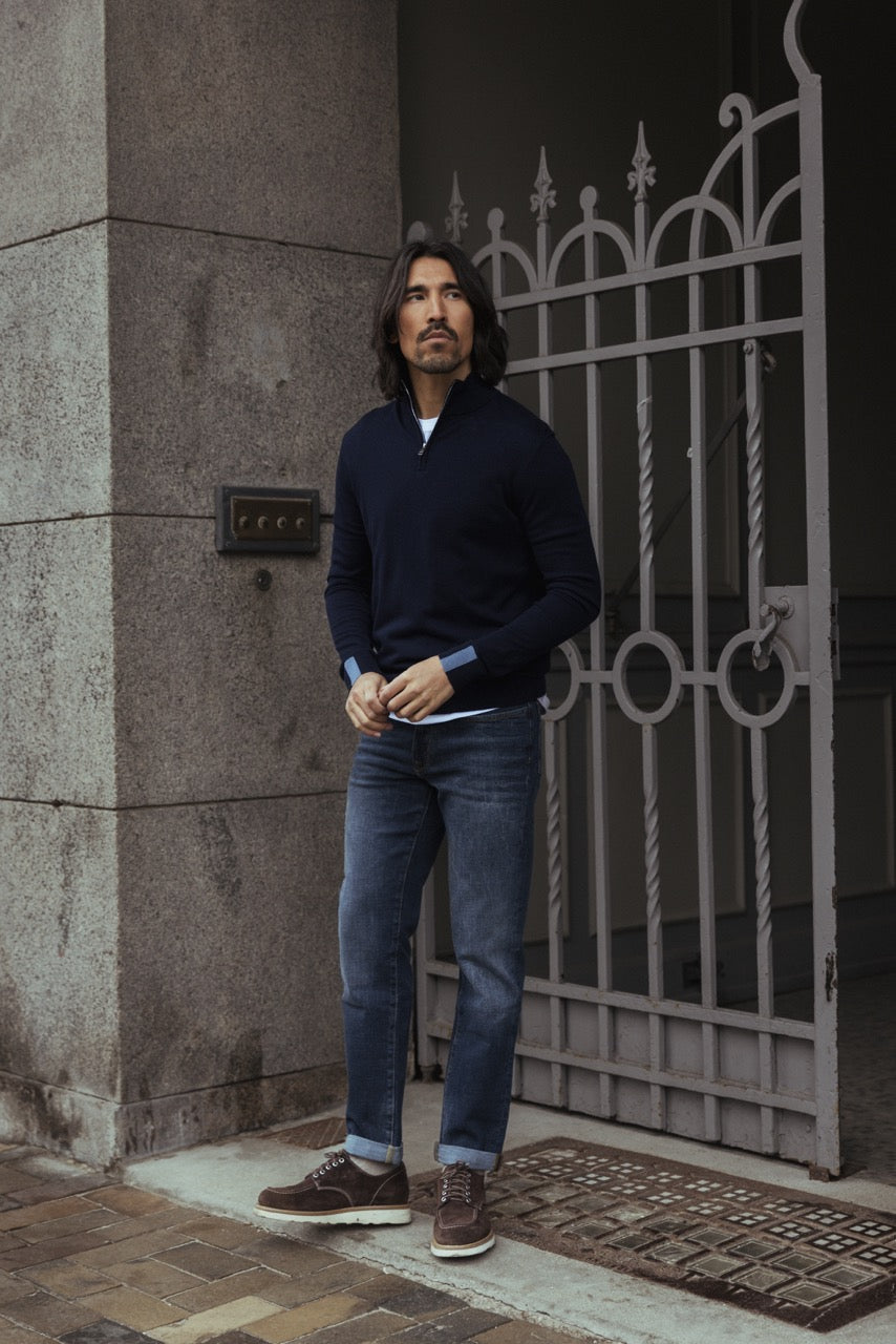 STRIK - MMGAdam Soft Zip Turtle Neck Knit -  - Hr Ravn