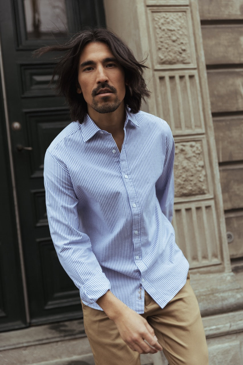 LANGE SKJORTER - MMGMarco Oxford Stripe Shirt -  - Hr Ravn