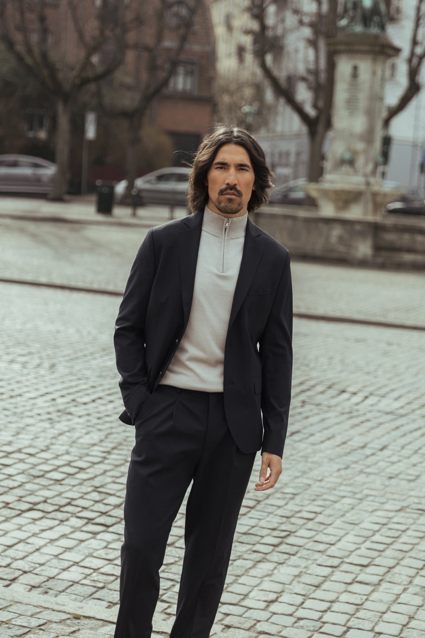 STRIK - MMGAdam Soft Zip Turtle Neck Knit -  - Hr Ravn