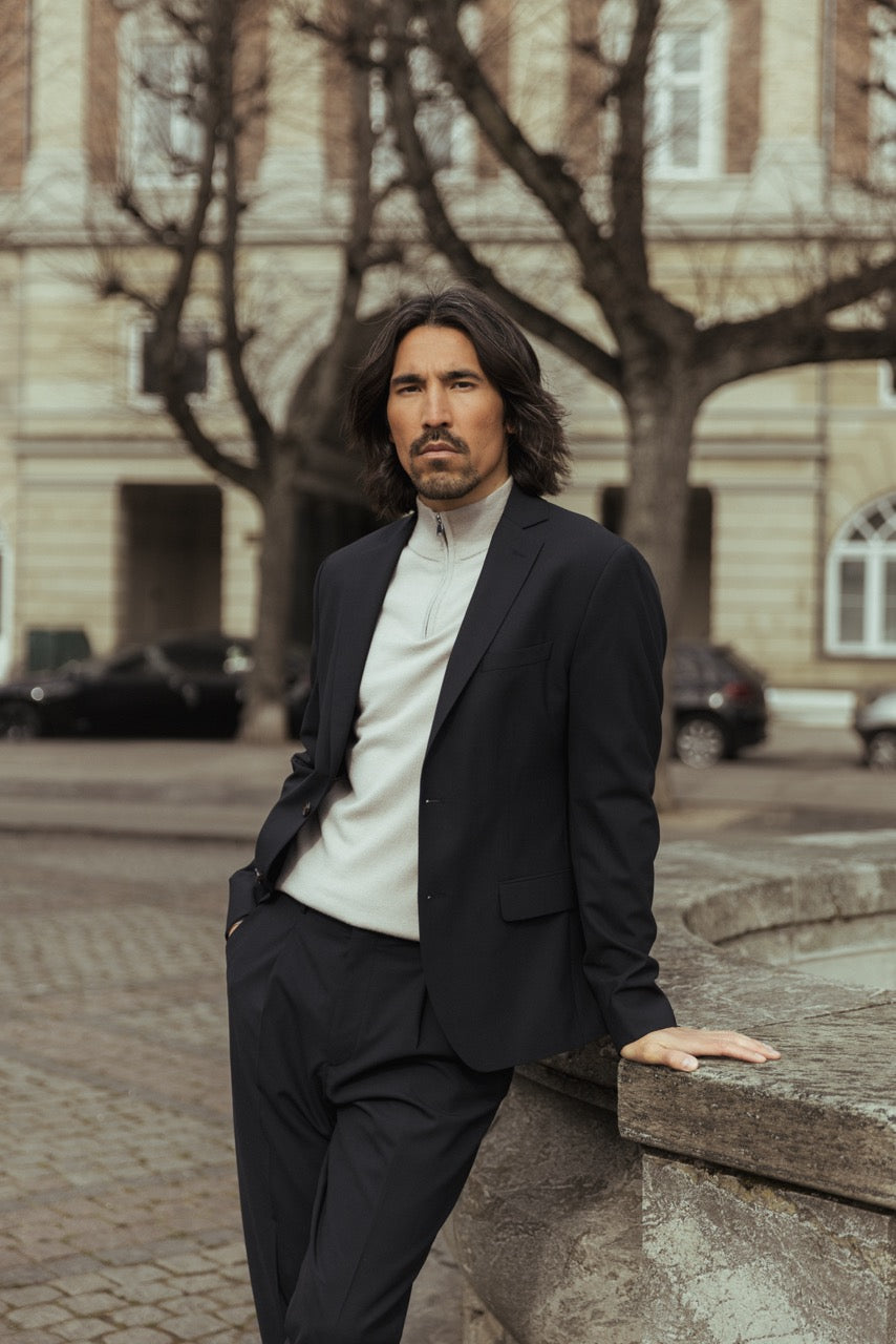 STRIK - MMGAdam Soft Zip Turtle Neck Knit -  - Hr Ravn