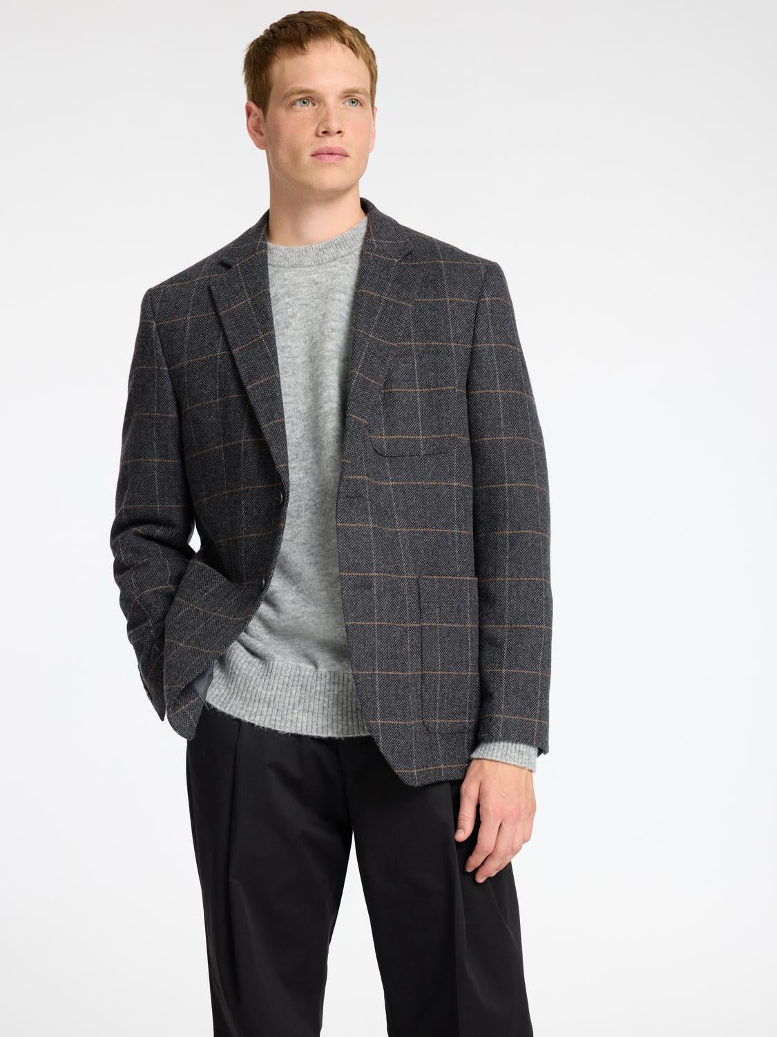 Blazers - Slhslim-Dallas Wool Check Blz Noos -  - Hr Ravn