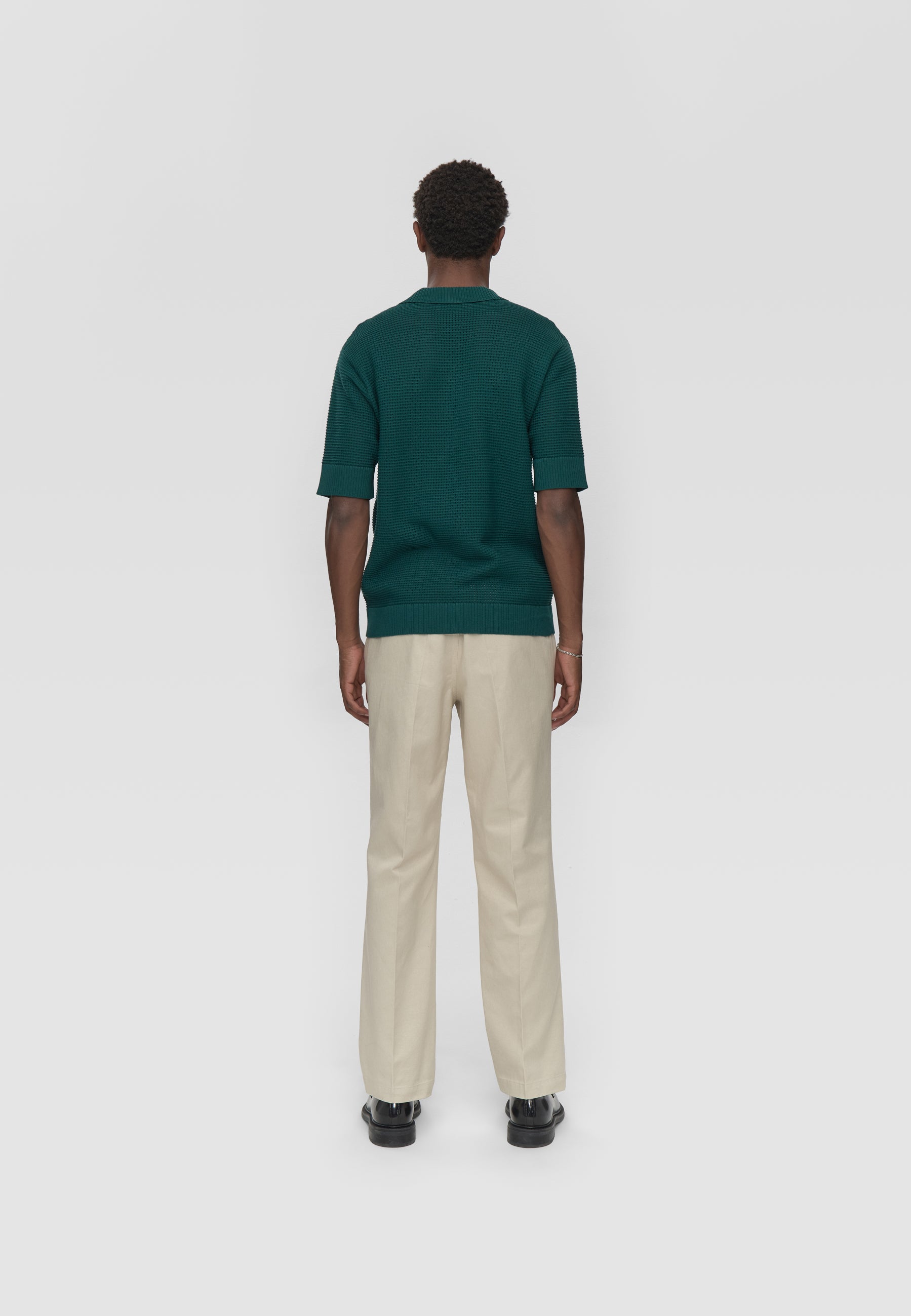 minimum male Mason hæklet polo skjorte 4177 Polo 1920 Botanical green