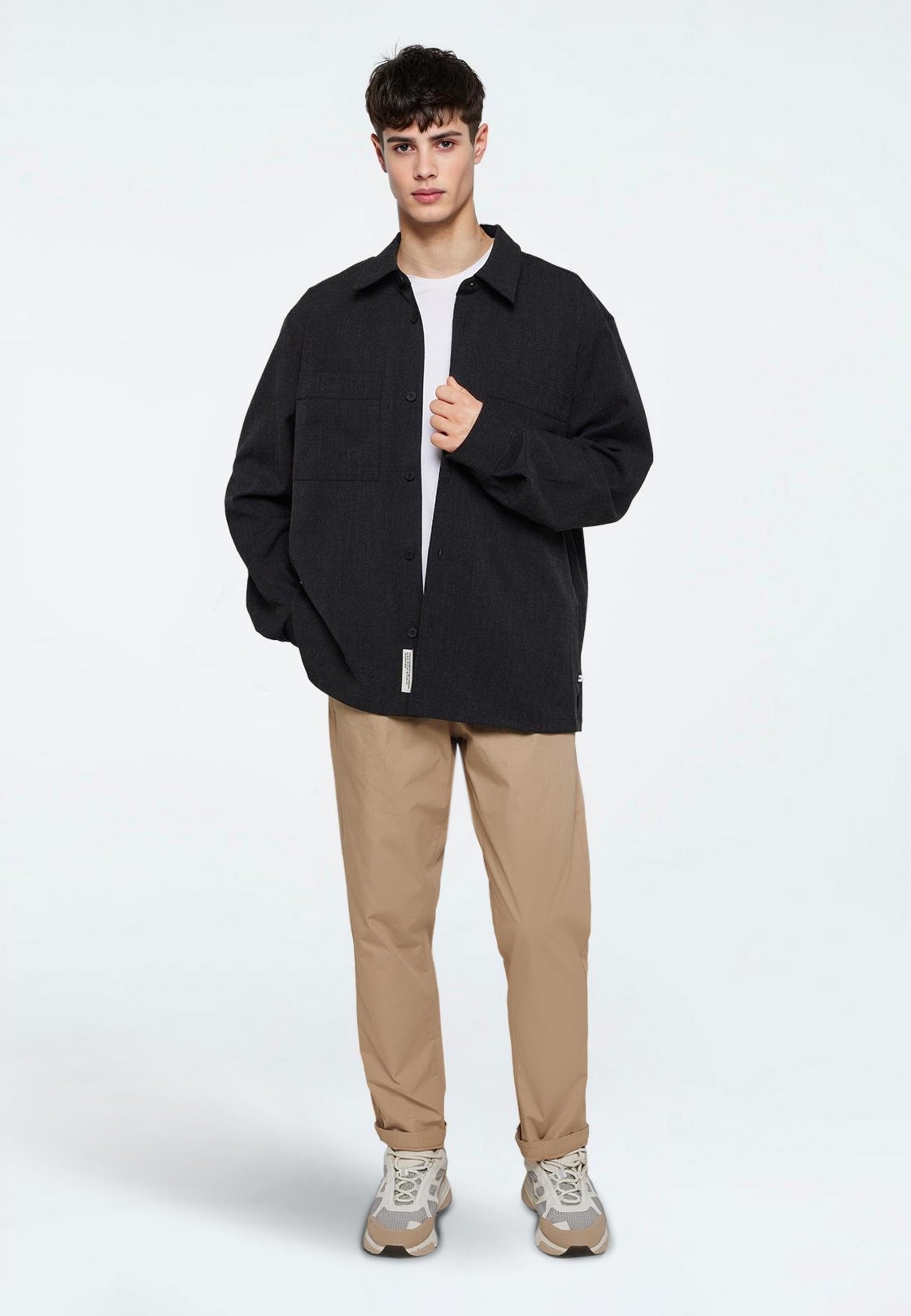 minimum male Maxson shirt 4383 Long Sleeved Shirt 999 Black