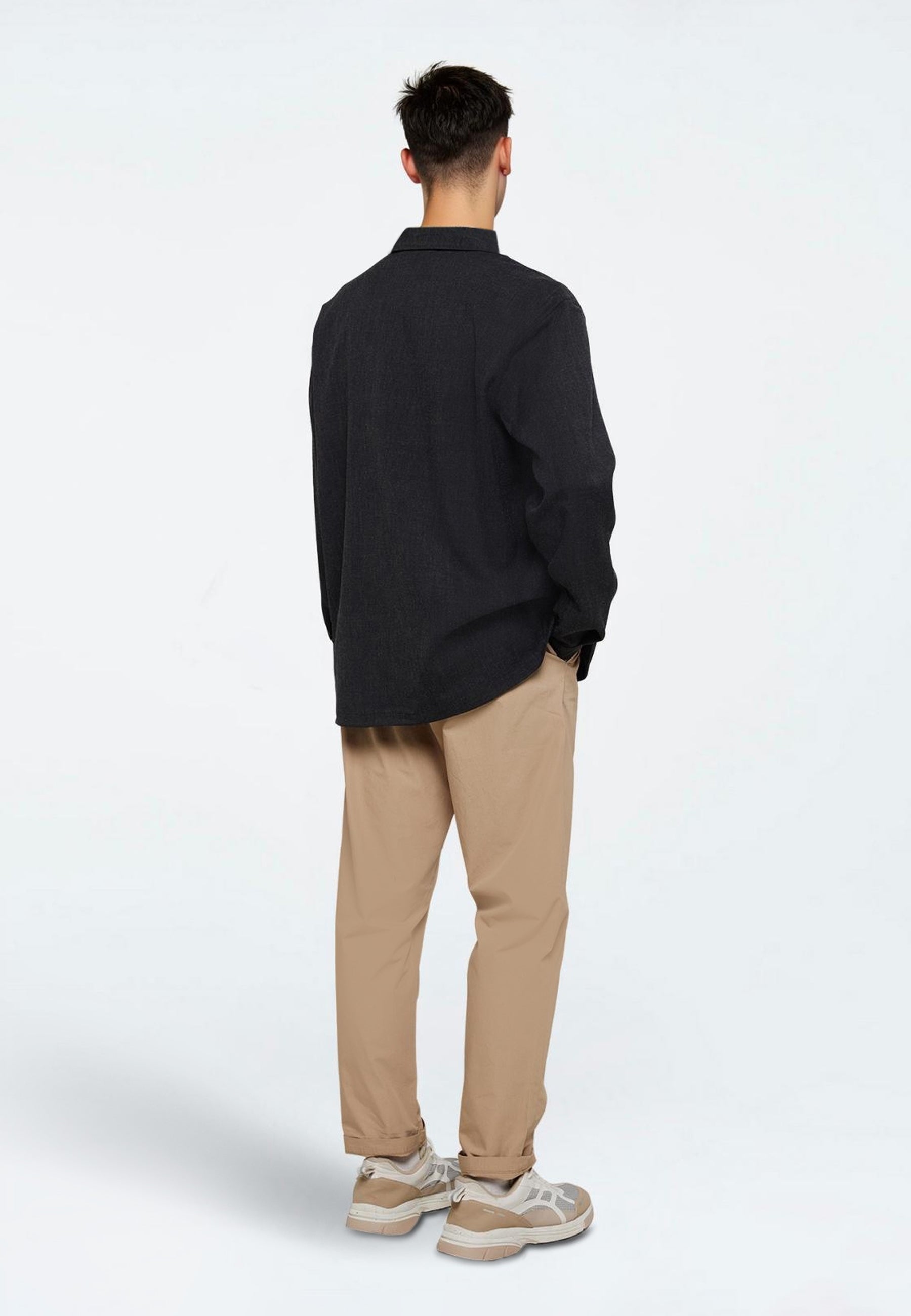 minimum male Maxson shirt 4383 Long Sleeved Shirt 999 Black