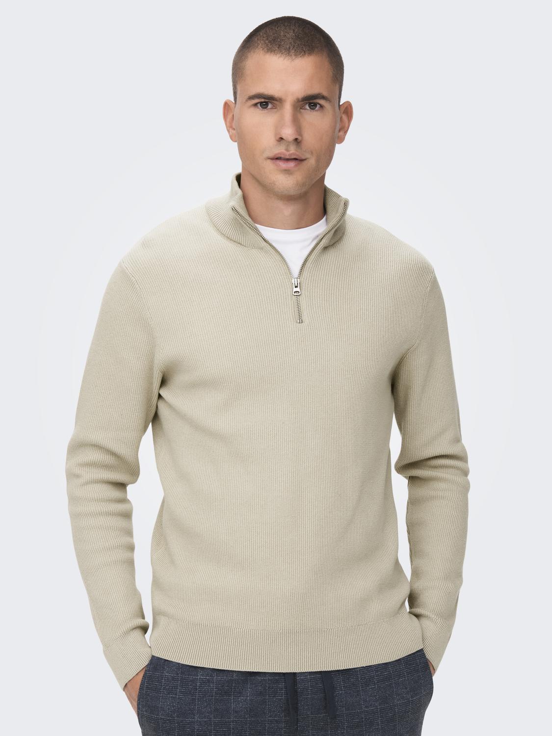STRIK - Onsphil Reg 12 Struc Half Zip Knit Noos -  - Hr Ravn