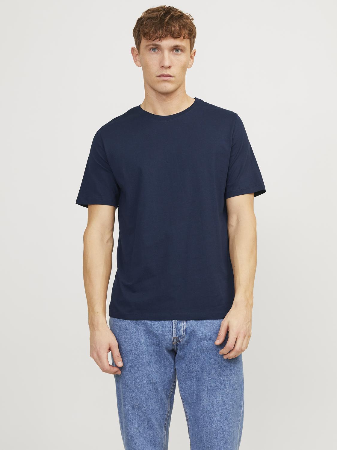 T-shirts - Jjeorganic Basic Tee Ss O-Ne 5Pk Mp Noos -  - Hr Ravn