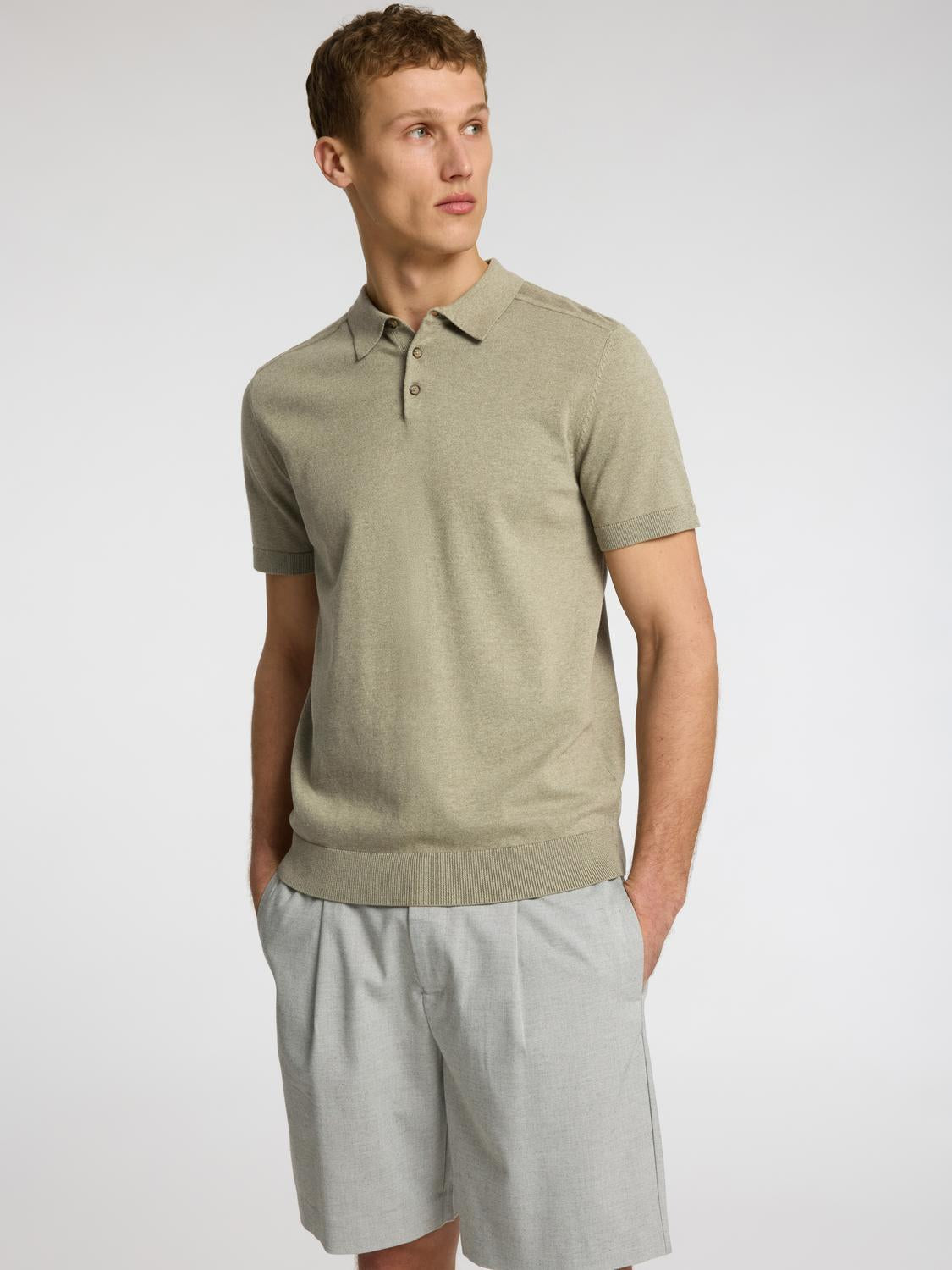 Slhberg Ss Knit Polo Noos